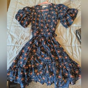 Max Studio Floral Wrap Dress